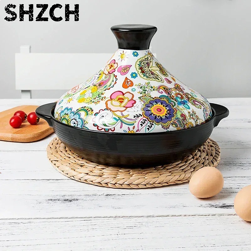 Tagine Clay Pot - 2L Ceramiczny Garnek Tagine z Gliny,