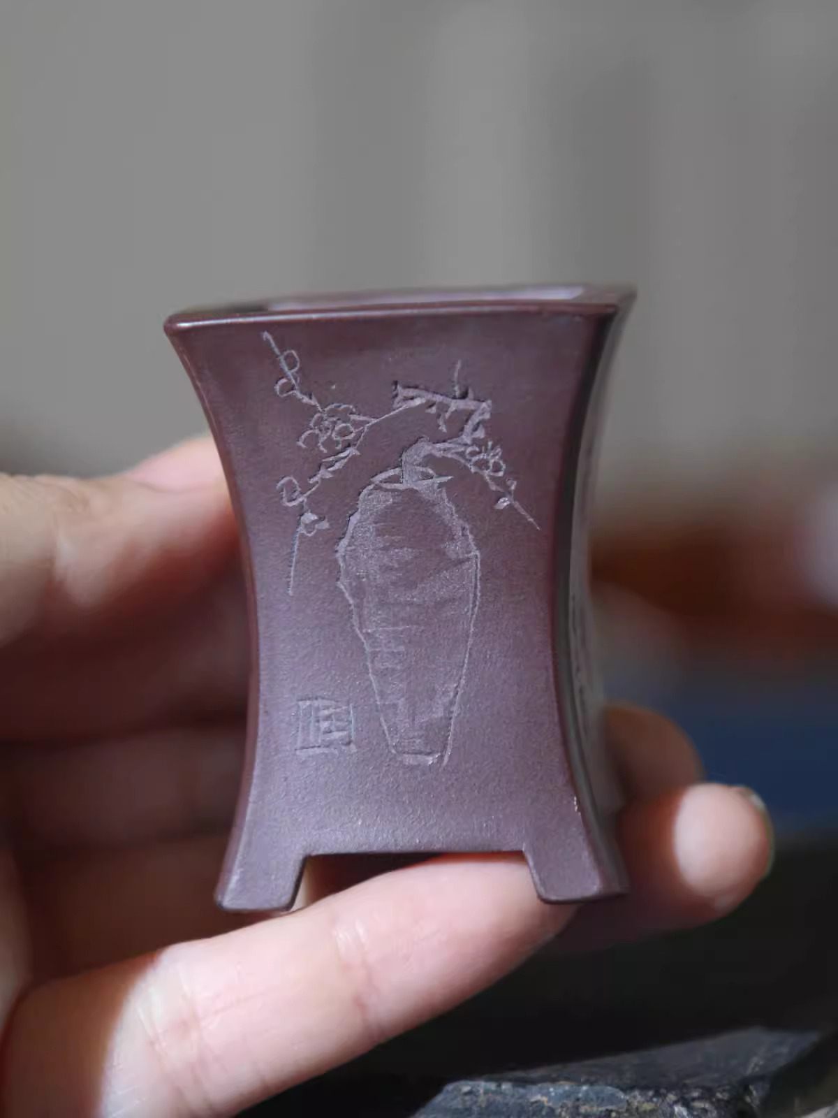 Tagine Clay Pot - Ceramiczny garnek do bonsai, ręcznie rzeźbiony
